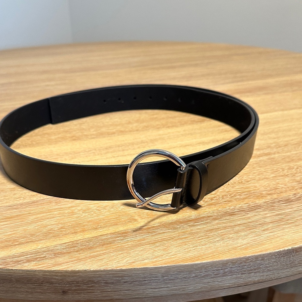 Black Belt with Silver Buckle
